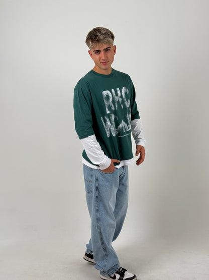 Remerón Manga Larga Superpuesto RHC WRLD – Verde