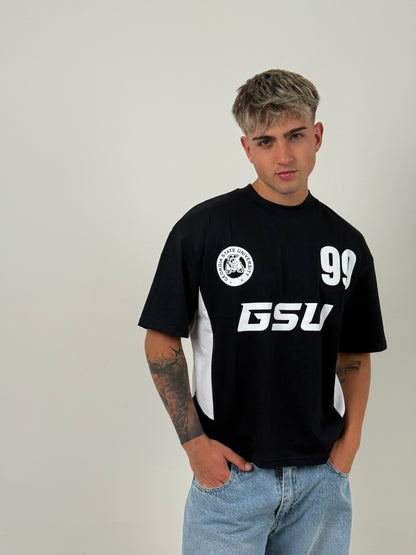 Remera Boxy Fit GSU – Negra