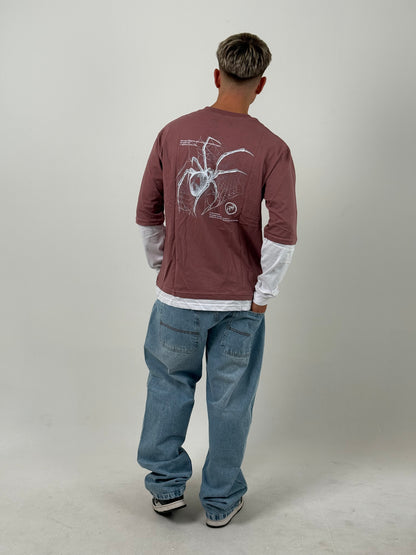 Remerón Manga Larga Superpuesto Araña – Rosado