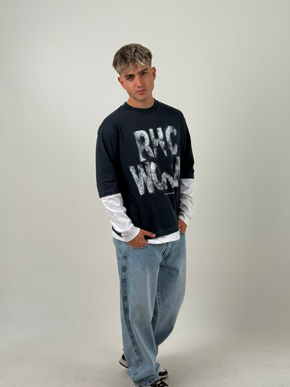 Remerón Manga Larga Superpuesto RHC WRLD – Azul Marino