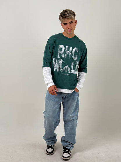 Remerón Manga Larga Superpuesto RHC WRLD – Verde