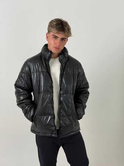 Campera Puffer Negra Ejecutiva