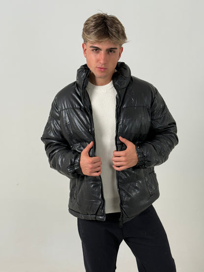 Campera Puffer Negra Ejecutiva