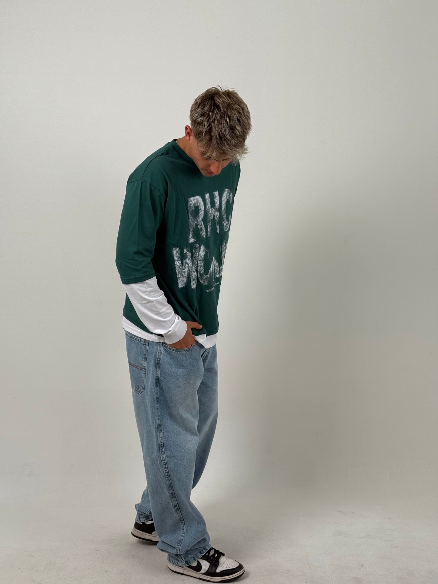 Remerón Manga Larga Superpuesto RHC WRLD – Verde
